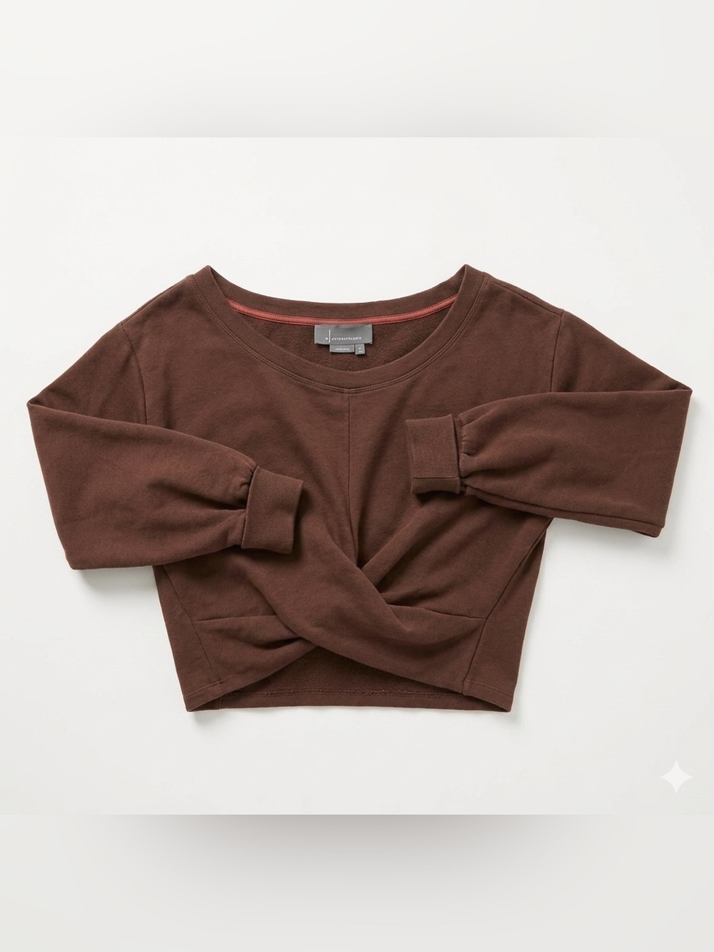 Anthropologie Women’s Twist Front Cropped Sweatshirt Size Small